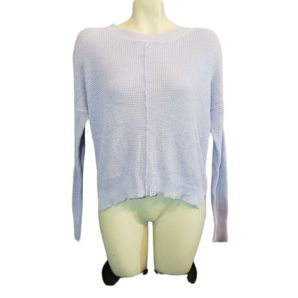 SWEATER SALE 3/$30 Sweet Romeo Pastel Purple Waffle Weave Sweater Size XS - Picture 1 of 4